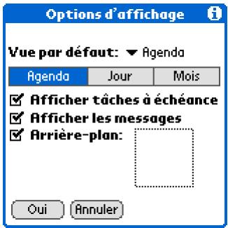 PALM ZIRE 72 - Personnalisation des options d'affichage de votre calendrier - 1