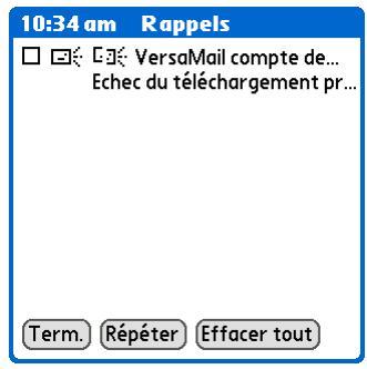 PALM ZIRE 72 - Visualisation et utilisation de l'écran rappels - 1