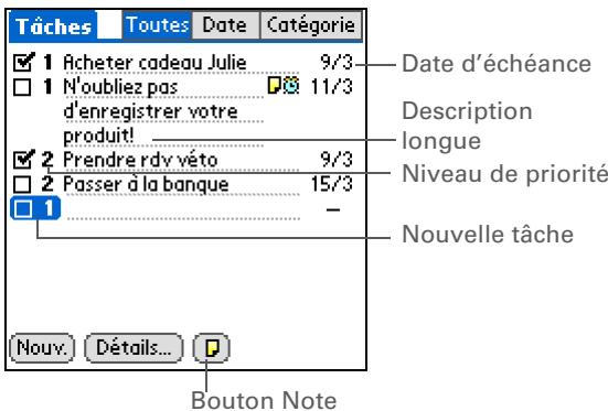 PALM ZIRE 72 - Création d'une tâche - 3