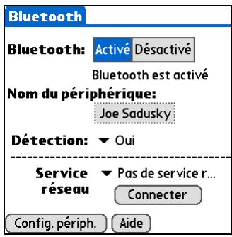 PALM ZIRE 72 - Saisie des paramètres bluetooth de base - 3