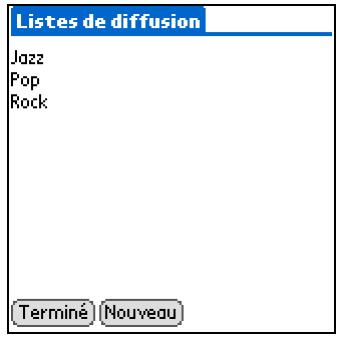 PALM ZIRE 72 - Modification d'une liste de diffusion - 1