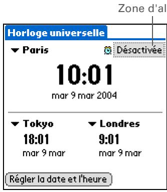 PALM ZIRE 72 - Définissez l'alarme : - 2