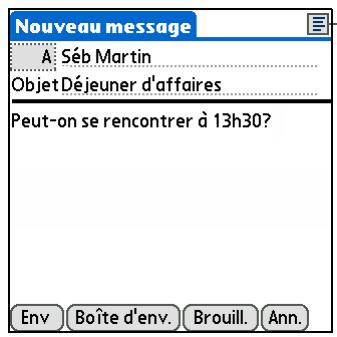 PALM ZIRE 72 - Modification de l'en-tête des e-mails - 3