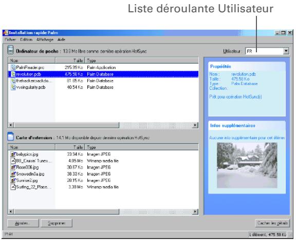 PALM ZIRE 72 - Utilisation de la fenêtre installation rapide palm windows uniquement - 1
