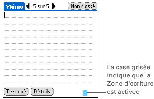 PALM ZIRE 72 - Utilisation de la zone d'écriture sur la totalité de l'écran - 1