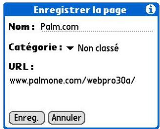 PALM ZIRE 72 - Enregistrement d'une page web - 3