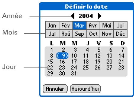 PALM ZIRE 72 - Réglage de la date et de l'heure de la ville principale - 4