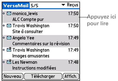 PALM ZIRE 72 - Lecture des e-mails - 1