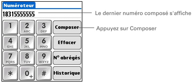 PALM ZIRE 72 - Recomposition du dernier numéro utilisé - 2