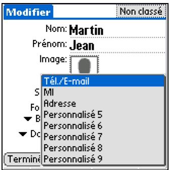 PALM ZIRE 72 - Saisie d'informations de contact complémentaires - 4