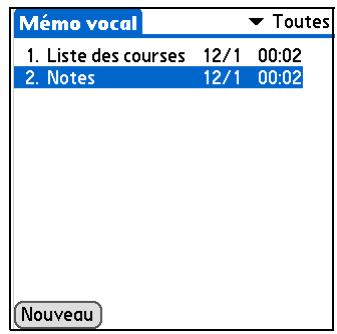 PALM ZIRE 72 - Écoute d'un mémo vocal - 2