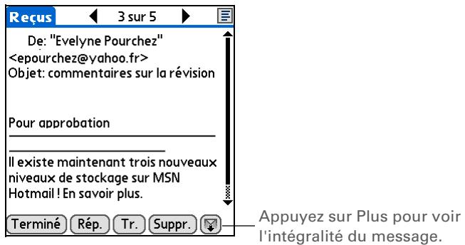 PALM ZIRE 72 - Lecture des e-mails - 2