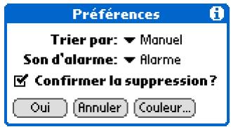 PALM ZIRE 72 - Navigation dans les boîtes de dialogue - 1