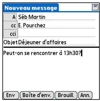 PALM ZIRE 72 - Modification de l'en-tête des e-mails - 4