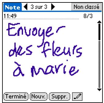 PALM ZIRE 72 - Suppression d'une note - 5