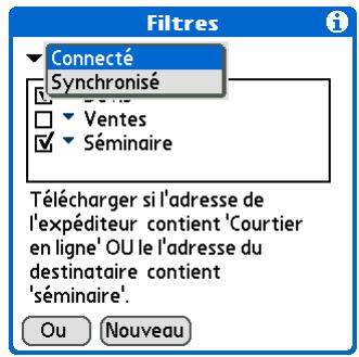 PALM ZIRE 72 - Activation et désactivation des filtres - 3