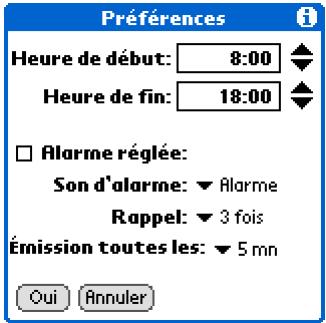 PALM ZIRE 72 - Configuration des options d'alarme et d'heure - 1