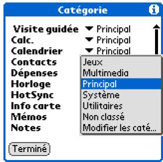 PALM ZIRE 72 - Intégration d'une application à une catégorie - 1