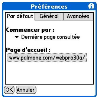 PALM ZIRE 72 - Modification de votre page accueil - 3