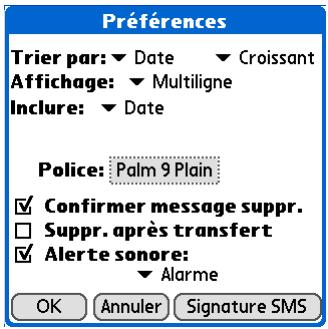 PALM ZIRE 72 - Modification de l'affichage de la liste - 1
