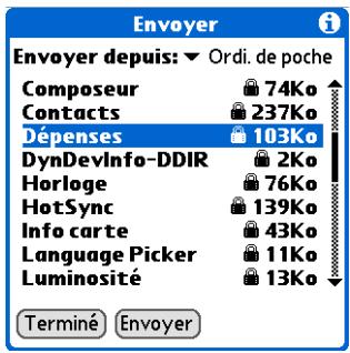 PALM ZIRE 72 - Transmission d'une application - 1