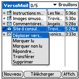 PALM ZIRE 72 - Déplacement de messages d'un dossier à un autre - 3
