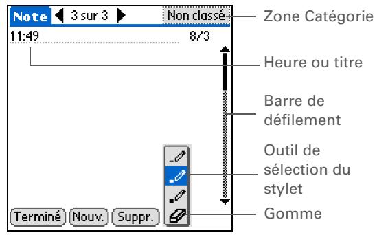 PALM ZIRE 72 - Création d'une note - 2