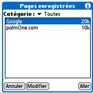 PALM ZIRE 72 - Affichage d'une page enregistrée - 3