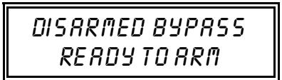 ADT SAFEWATCH PRO - TYPICAL DISPLAYS AFTER ALL BYPASSED ZONES HAVE BEEN DISPLAYED (PRIOR TO ARMING) - 2
