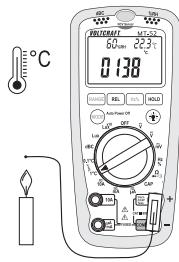 VOLTCRAFT MULTI-DMM MT-52 - Pour la mesure, procédé comme suit: - 1