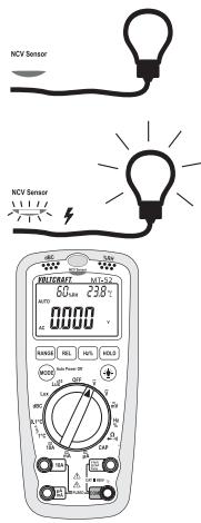 VOLTCRAFT MULTI-DMM MT-52 - h) Contactloze AC-netspanningsdetectie "NCV" - 3