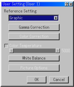NEC HT1000 - User Adjust (when using User 1 to 4) - 1