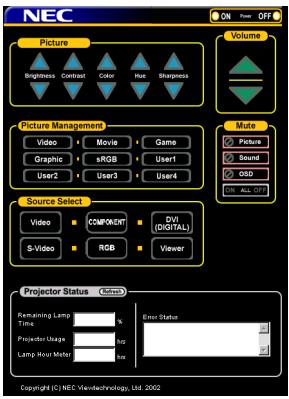 NEC HT1000 - Handling of the Address for Operation via a Browser - 1