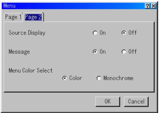 NEC HT1000 - Menu - 2