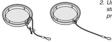 NEC HT1000 - Attaching the lens cap - 1