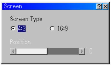 NEC HT1000 - Selecting Aspect Ratio and Position for Screen [Screen] - 1
