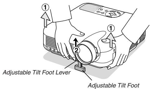 NEC HT1000 - Adjust the Tilt Foot - 1