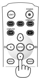 NEC HT1100 - Note on Startup screen (Menu Language Select screen) - 2
