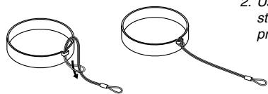 NEC HT1100 - Attaching the lens cap - 1
