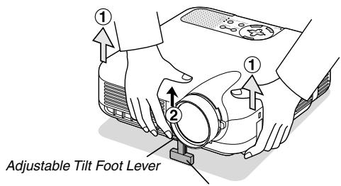 NEC HT1100 - Adjust the Tilt Foot - 1