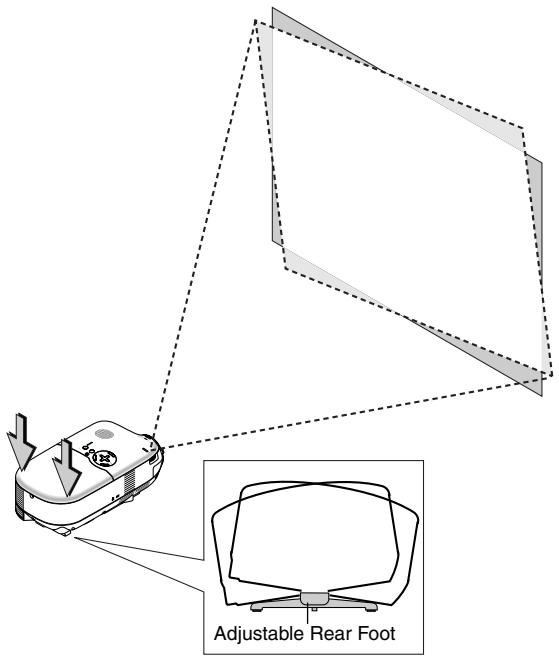 NEC HT410 - Using the Adjustable Rear Foot - 1