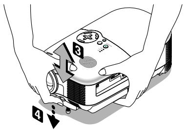NEC HT410 - Adjusting the Tilt Foot - 2