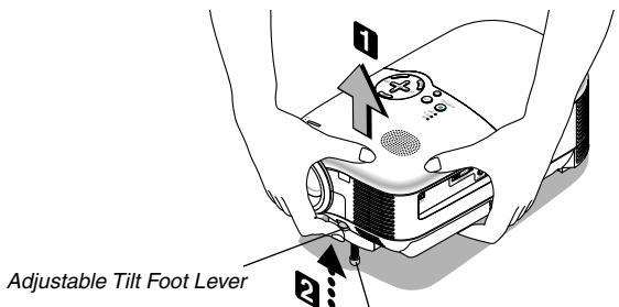 NEC HT410 - Adjusting the Tilt Foot - 1