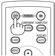 NEC HT410 - To turn off the projector: - 2