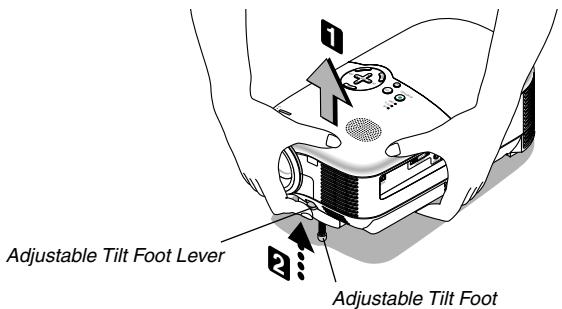 NEC HT510 - Adjusting the Tilt Foot - 1