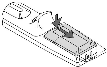 NEC LT154 - Remote Control Battery Installation - 1
