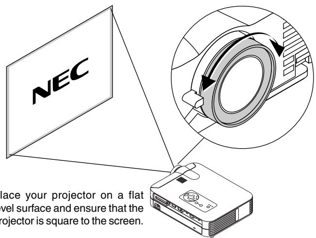 NEC LT154 - Adjust the Image Size and the Focus - 2