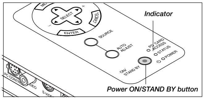 NEC LT154 - Turn on and off the Projector - 2