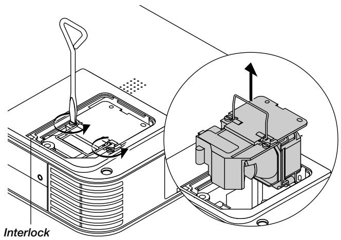 NEC LT154 - To replace the lamp: - 2
