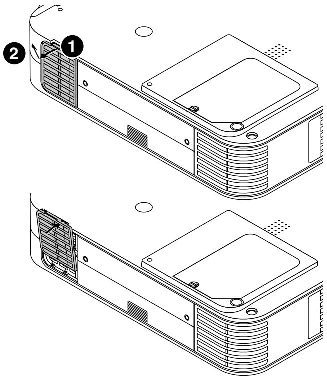 NEC LT154 - To replace the air-filter: - 1